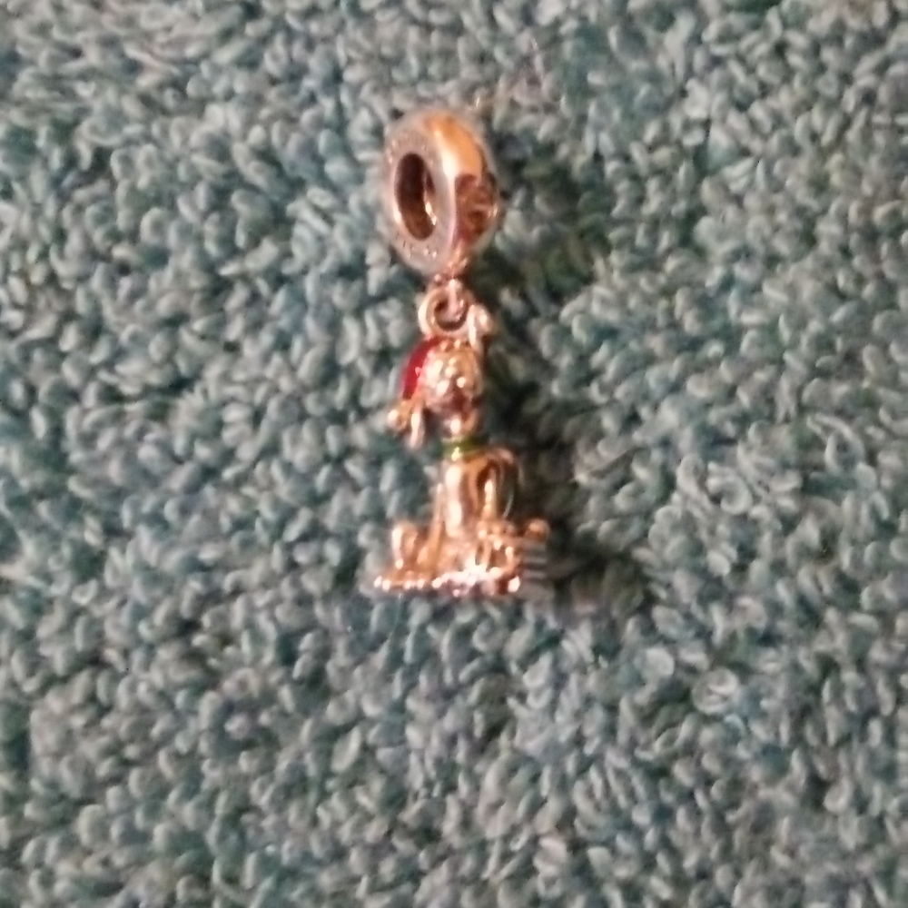 NWT Pandora Disney Christmas Pluto Charm
